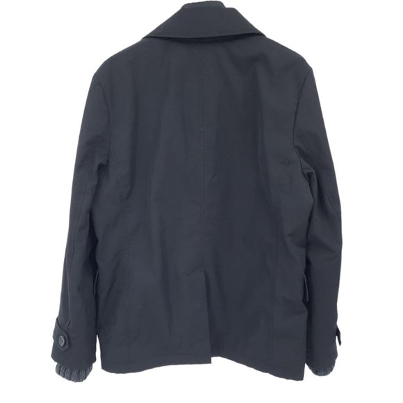 Zara Man Classic Sport Black Double Breasted Peacoat Zip Out Liner Coat Jacket L - Picture 10 of 12